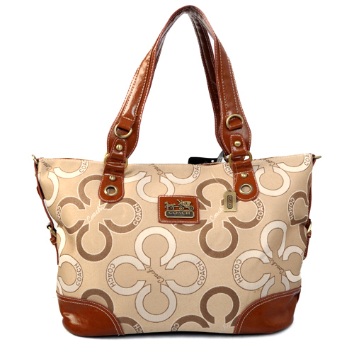 Coach Big C Signature Large Khaki Totes EJD - Click Image to Close